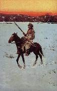Henry F. Farny Indian Returning from the Hunt Sweden oil painting artist